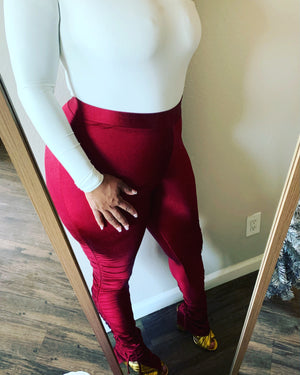 "fall back leggings" red